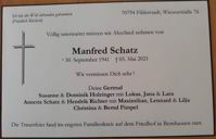 Trauer Manfred Schatz